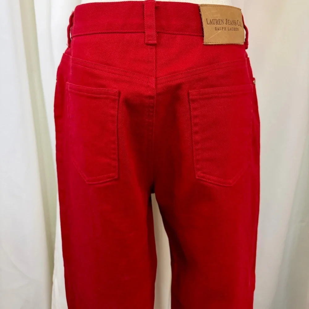 Lauren Ralph Lauren - Lauren Jeans Co. Bright Red Straight Leg Jeans Vintage 8P